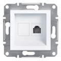 Schneider Electric EPH4170121 Asfora Beyaz 1xRj11 Telefon Prizi Çerçevesiz