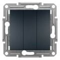 Schneider Electric EPH2100171 Asfora Plus Antrasit Üçlü Anahtar Çerçevesiz