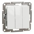 Schneider Electric EPH2170121 Asfora Beyaz Üçlü Anahtar Çerçevesiz