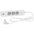Schneider Electric ST943U1W 2 USB'li 3'lü Grup Priz 1,5 Metrelik
