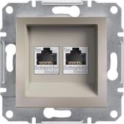 Schneider Electric EPH4400169-02 Asfora Plus Bronz 2xRj45 Konnektörsüz