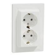 Schneider Electric EPH9900121 Asfora Beyaz İkili Topraklı Priz 16A