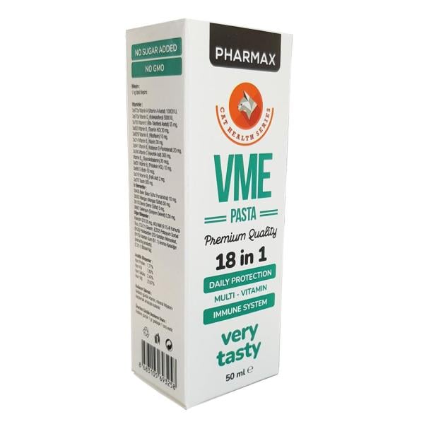 Pharmax VME Vitamin, Mineral ve Enerji Kedi Pastası 50 ML