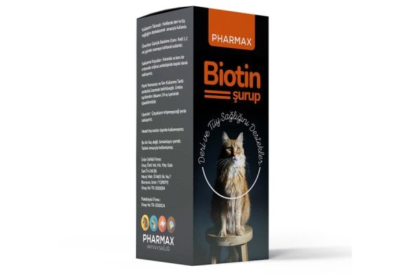 Pharmax Biotin Tüy ve Deri Sağlığı Kedi Vitamin Şurubu 40 ML