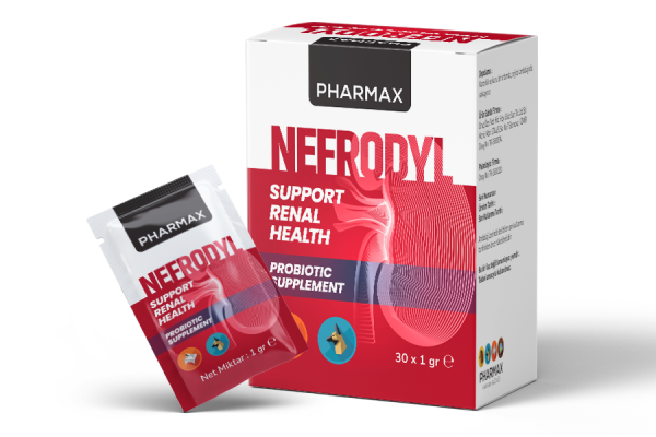 Pharmax Nefrodyl Kedi ve Köpek Renal Sistem Destekleyici Yem Katkısı 30x1 Gr