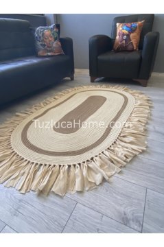 Jüt Halı Doğal El Yapımı Oval Model:203
