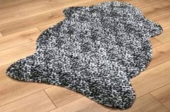 Peluş Halı Leopar Post Siyah