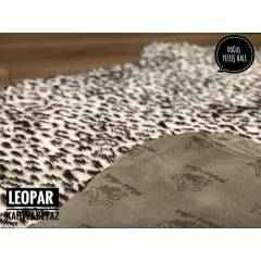 Peluş Halı Leopar Post Kahverengi