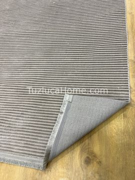 Saten Kadife Çamaşır Makinasında Yıkanabilir Özel Ölçü İnce Dokuma Makina Halısı 01 Gri