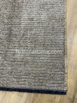 Zenith Çamaşır Makinasında Yıkanabilir Özel Ölçülü Şönil Dokuma Kaymaz Taban Kilim Bej