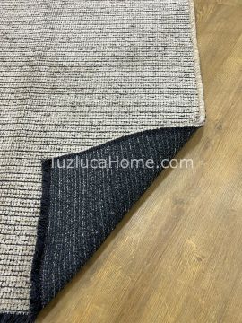 Zenith Çamaşır Makinasında Yıkanabilir Özel Ölçülü Şönil Dokuma Kaymaz Taban Kilim Krem