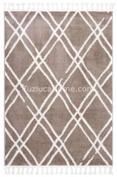 Tuzluca Home Bohem İskandinav Tarz Özel Ölçülü l Makina Halısı 04 Bej