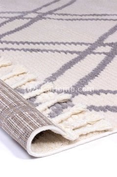 Tuzluca Home Bohem İskandinav Tarz Özel Ölçülü l Makina Halısı 01 Gri
