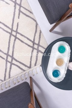 Tuzluca Home Bohem İskandinav Tarz Özel Ölçülü l Makina Halısı 01 Gri