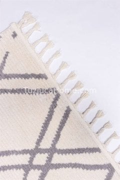 Tuzluca Home Bohem İskandinav Tarz Özel Ölçülü l Makina Halısı 01 Gri