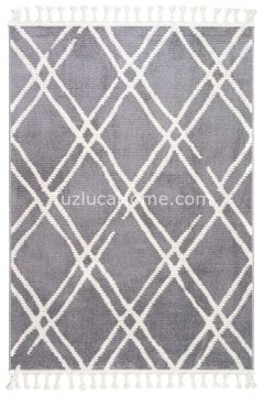 Tuzluca Home Bohem İskandinav Tarz Özel Ölçülü l Makina Halısı 02 Gri