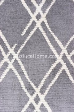 Tuzluca Home Bohem İskandinav Tarz Özel Ölçülü l Makina Halısı 02 Gri