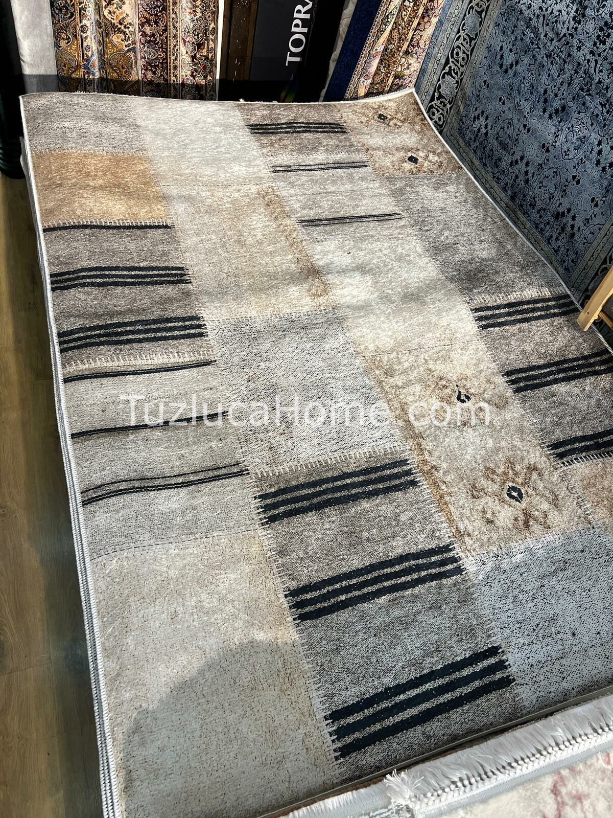 Tuzluca Home Yıkanabilir Dokuma Taban Kilim  Patchwork 0095