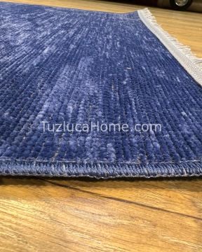 Tuzluca Home Yıkanabilir Sade Dokuma Kilim Özel Ölçü Mavi