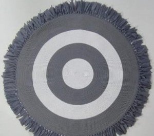 Jüt Halı Doğal El Yapımı Oval Model:428 120x120 (Yuvarlak)