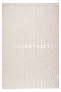 Tuzluca Home Leo Peluş Dokulu Makine Halısı Özel Ölçülü 01 Krem