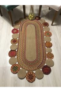 Jüt Halı Doğal El Yapımı Oval Model:431