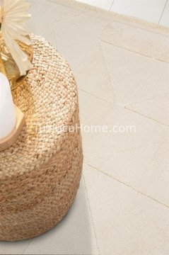 Tuzluca Home Leo Peluş Dokulu Makine Halısı Özel Ölçülü 02 Krem