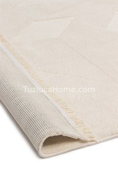 Tuzluca Home Leo Peluş Dokulu Makine Halısı Özel Ölçülü 02 Krem