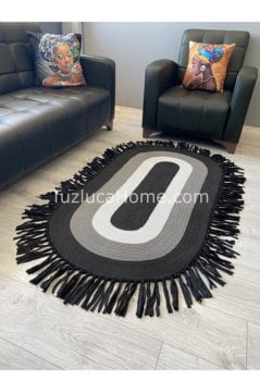 Jüt Halı Doğal El Yapımı Oval Model:204