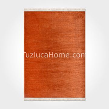 Tuzluca Home Yıkanabilir Sade Dokuma Kilim Özel Ölçü Kiremit