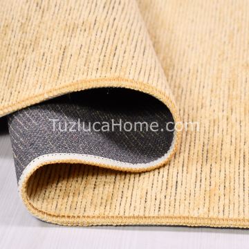 Tuzluca Home Yıkanabilir Sade Dokuma Kilim Özel Ölçü Sarı