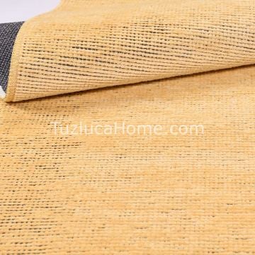 Tuzluca Home Yıkanabilir Sade Dokuma Kilim Özel Ölçü Sarı