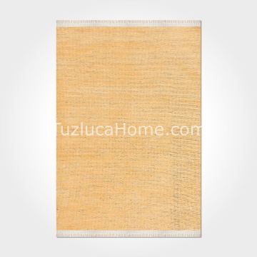 Tuzluca Home Yıkanabilir Sade Dokuma Kilim Özel Ölçü Sarı