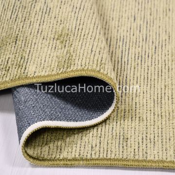 Tuzluca Home Yıkanabilir Sade Dokuma Kilim Özel Ölçü Yeşil