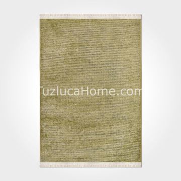 Tuzluca Home Yıkanabilir Sade Dokuma Kilim Özel Ölçü Yeşil
