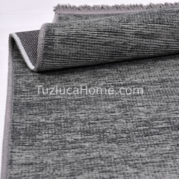 Tuzluca Home Yıkanabilir Sade Dokuma Kilim Özel Ölçü Antrasit