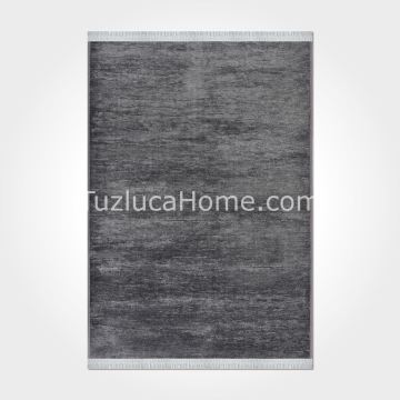 Tuzluca Home Yıkanabilir Sade Dokuma Kilim Özel Ölçü Antrasit