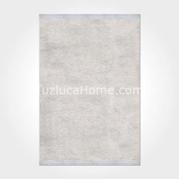 Tuzluca Home Yıkanabilir Sade Dokuma Kilim Özel Ölçü Beyaz