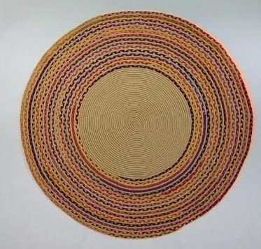 Jüt Halı Doğal El Yapımı Daire Model:407