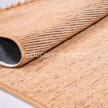 Tuzluca Home Yıkanabilir Sade Dokuma Kilim Özel Ölçü Camel