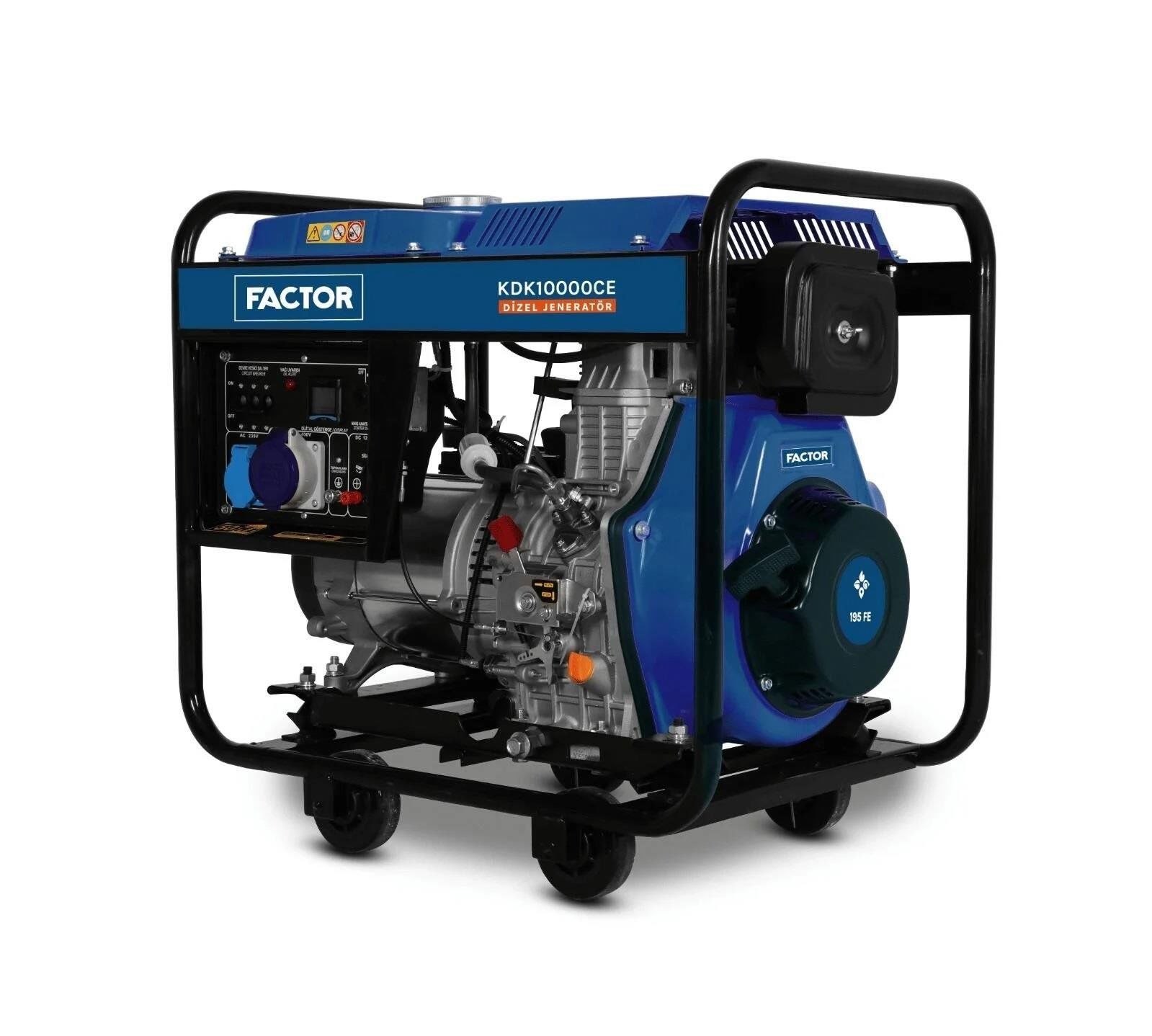 Factor KDK 10000 CE 9.4 kVA İpli Marşlı Dizel Jeneratör 220V