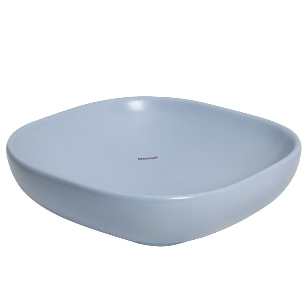 SMANNİ ALYA MAT ARKTİK MAVİ  41X41 cm ALYA TEZGAH ÜSTÜ LAVABO