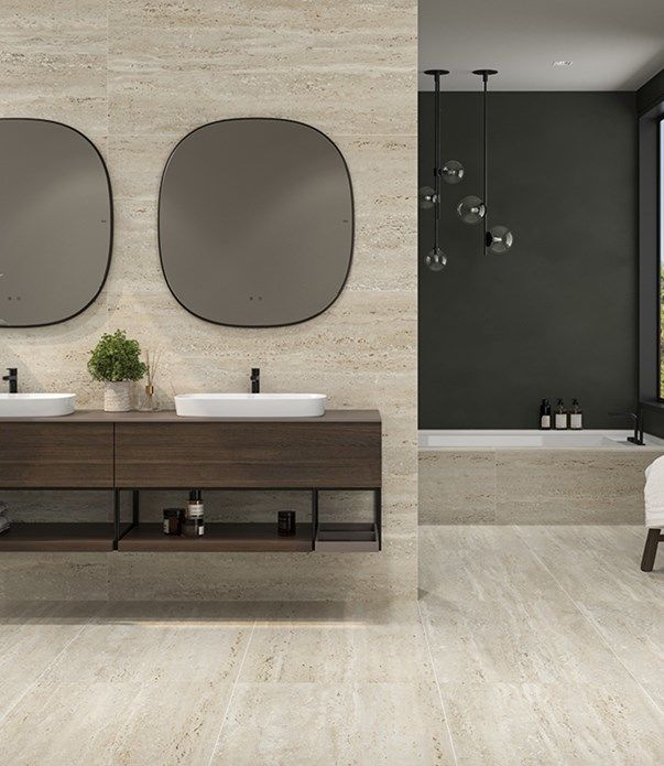 GÜRAL SERAMİK 60X120 TRAVERTİNO BEİGE MAT REKTİFİYELİ -60X120MAT155