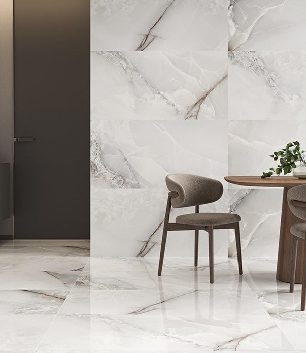 GÜRAL SERAMİK 60X120 ONYX GREY   TAM PARLAK REKTİFİYELİ -60X120FLP175