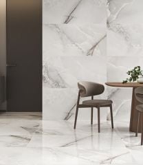 GÜRAL SERAMİK 60X120 ONYX GREY   TAM PARLAK REKTİFİYELİ -60X120FLP175
