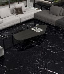 GÜRAL SERAMİK 60X120 GRANDA  BLACK   TAM PARLAK REKTİFİYELİ -60X120FLP176