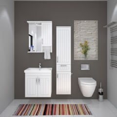 Denko Lotus Banyo Dolap Takımı 60cm Beyaz