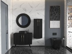 Denko Tios Banyo Dolap Takımı 95cm Siyah
