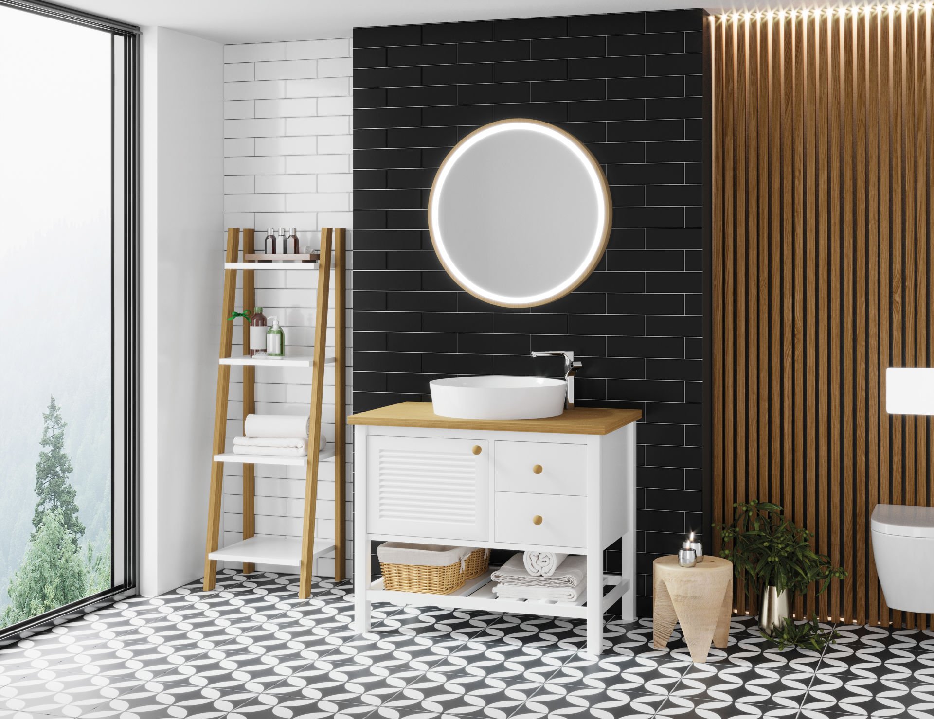 Denko Smarto Banyo Dolap Takımı 95cm Beyaz