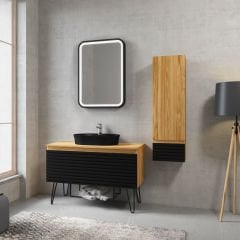 Denko Taylan Banyo Dolap Takımı 85 cm siyah